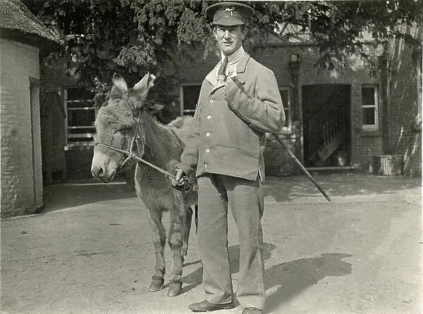 VAD Hospital patient with donkey, Quex Park