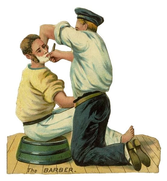 Victorian Scrap - Naval Barber