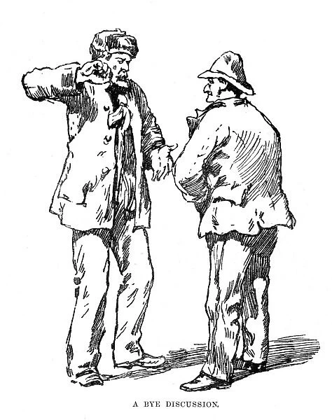 West End riots, 1886 - a two men in discussion
