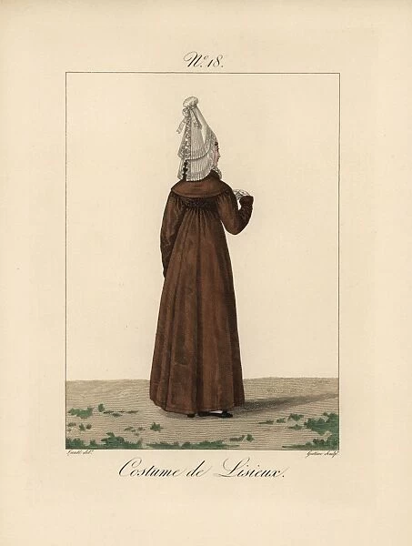 Woman in the costume of Lisieux, a town in