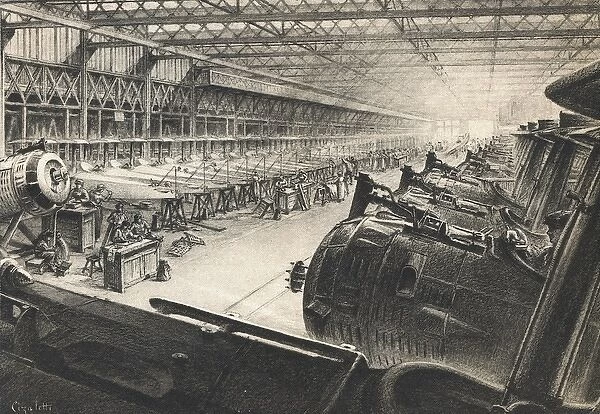 World War I. Aircraft factory