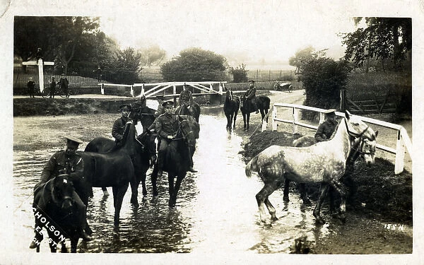 WW1 Cavalrymen on Canal, Worth, Sussex
