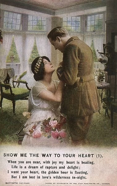 Ww1 Postcard Heart 1914