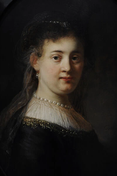 Young Woman in Fantasy Costume, 1633, by Rembrandt (1606-166