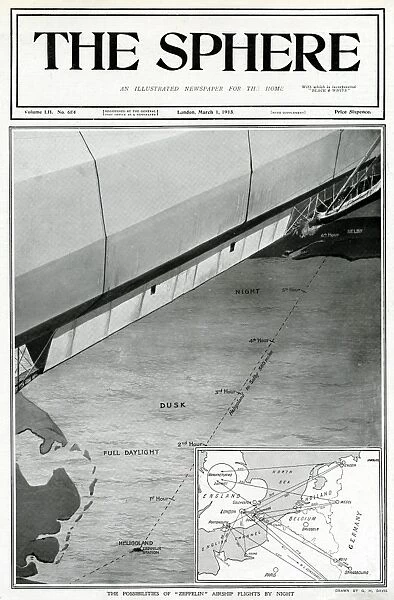 Zeppelin airship flights by night, by G. H. Davis