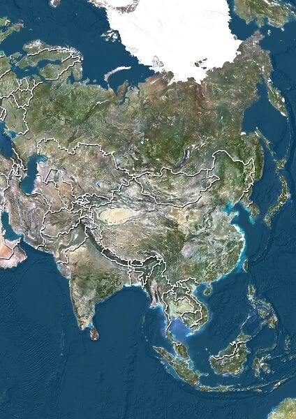 Asia, satellite image