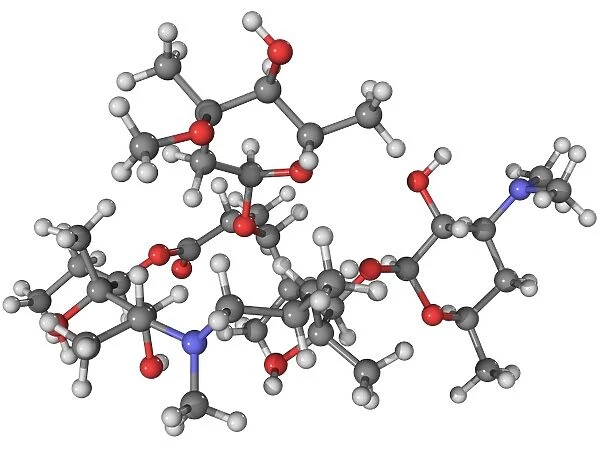 Azithromycin antibiotic molecule