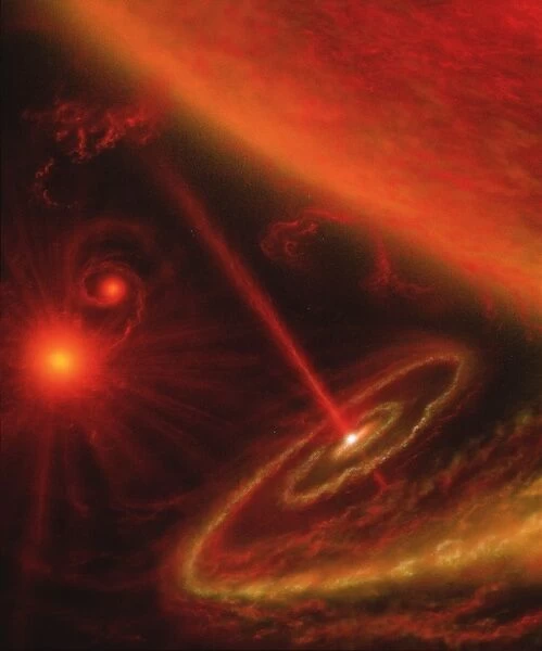 Black hole & red giant star