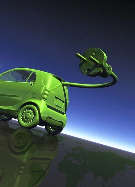 Electric car, conceptual artwork F005  /  0393