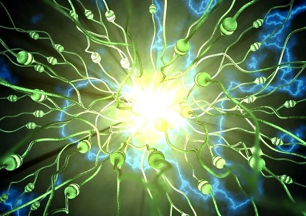 Epilepsy. Conceptual computer artwork of a brain during an epileptic seizure