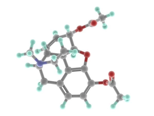 Heroin drug molecule