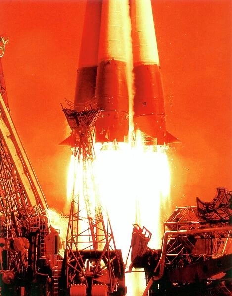 Launch of Vostok 1 spacecraft, 1961