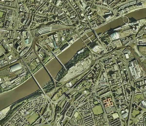 Newcastle upon Tyne, UK, aerial image