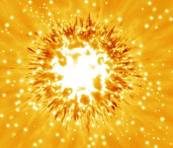 Supernova explosion, artwork