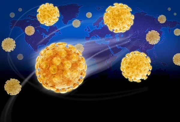 Virus pandemic, conceptual image