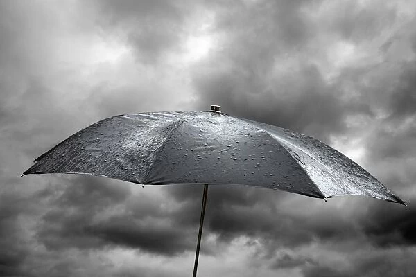Wet umbrella, composite image
