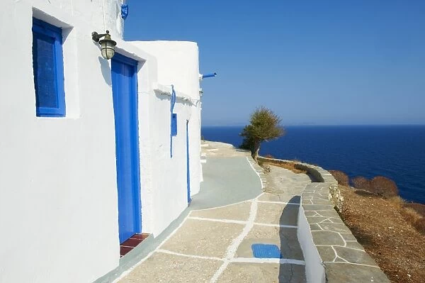 Blue door and shutters, Kastro village, Sifnos, Cyclades Islands, Greek Islands