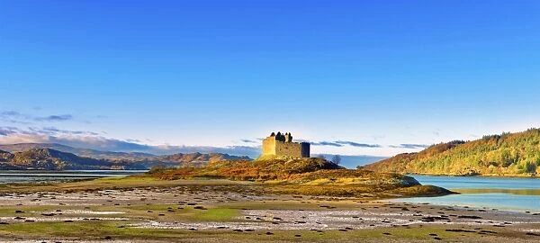 Castle Tioram on the coastal island Eilean Tioram where River Shiel and Loch Moidart meet