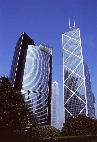Citibank Tower and Bank of China, Central, Hong Kong Island, Hong Kong, China, Asia
