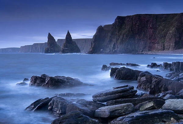 Duncansby Head and Sea Stacks at dawn, Caithness, Scottish Highlands, Scotland