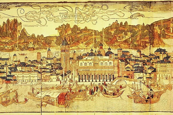 Early panorama of Venice dating from the 15th century