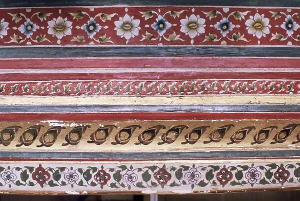Detail of the fine wall paintings
