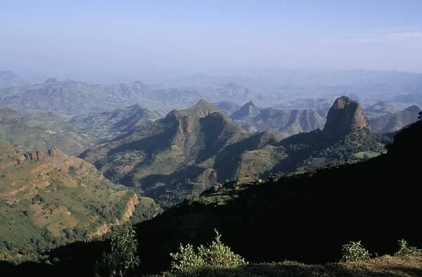 Foothills of the mountain range, Simien mountains, Ethiopia, Africa