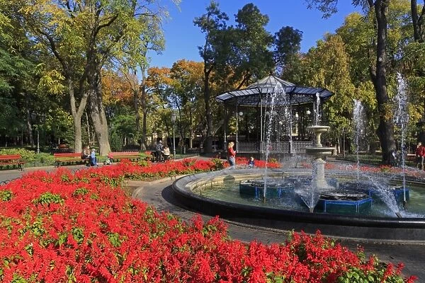 Fountain in City Garden, Odessa, Crimea, Ukraine, Europe