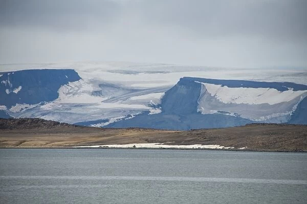 Huge glacier in Bjornsund, Svalbard, Arctic