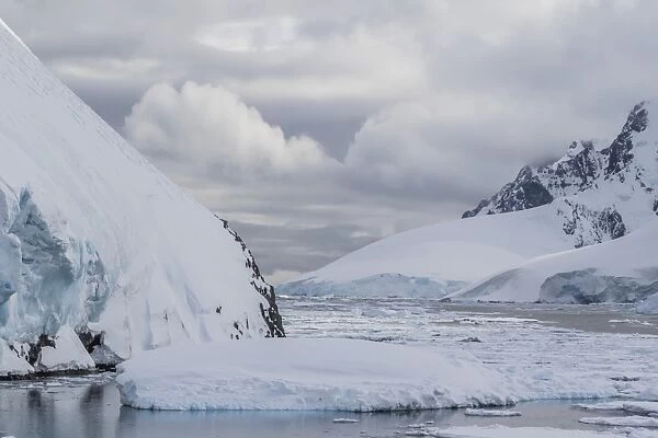 Ice floes choke the waters of the Lemaire Channel, Antarctica, Polar Regions
