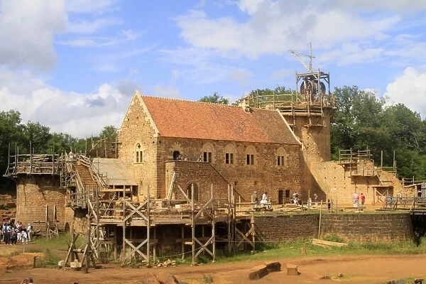 Medieval site of the castle of Guedelon, Puisaye, Burgundy, France, Europe