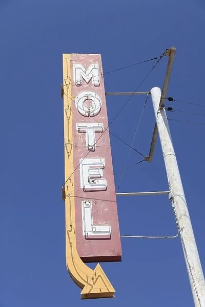 Motel, Retro Sign, Route 66, Central Avenue, Albuquerque, New Mexico, United States of America, North America