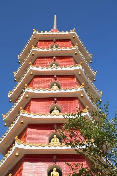 Pagoda at Ten Thousand Buddhas Monastery, Shatin, New Territories, Hong Kong, China, Asia