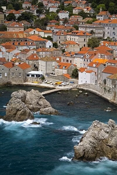 Red tiled roofs, Dubrovnik, Dalmatia, Croatia, Europe
