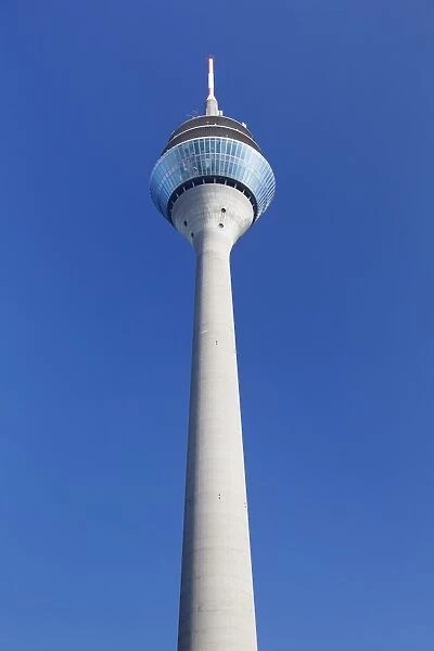 Rheinturm tower, Dusseldorf, North Rhine-Westphalia, Germany, Europe