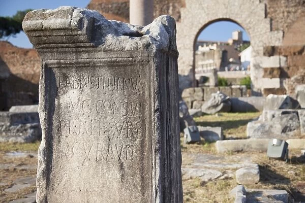 Ruins of Basilica Emilia in Roman Forum, UNESCO World Heritage Site, Rome, Lazio, Italy, Europe