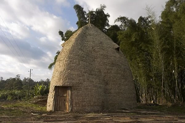 Traditional beehive house of the Dorze people, made entirely from organic materials