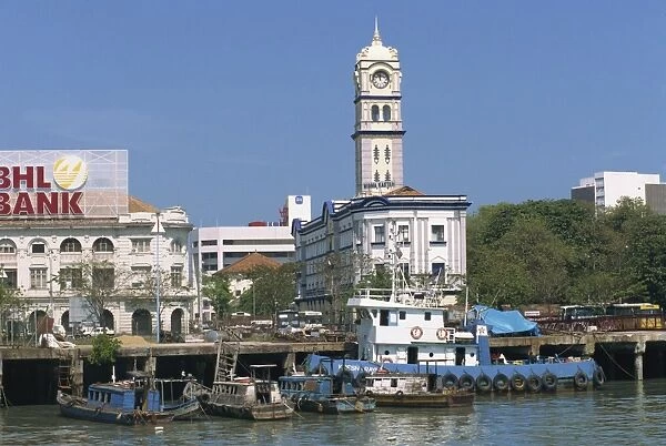 The waterfront and Penang Port Commission building
