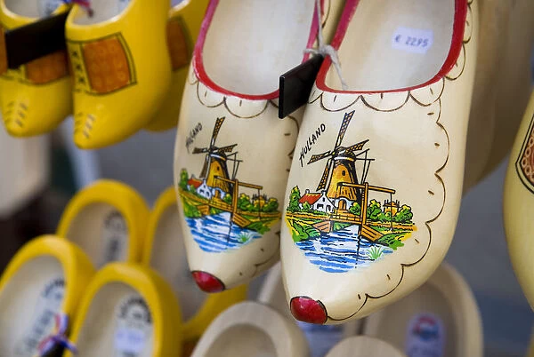 Klompen (traditional dutch wooden shoes), Niewmarkt Square market, Holland