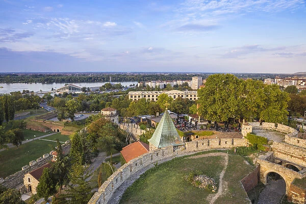 Serbia, Belgrade, View from Belgrade fortress towards River Danube