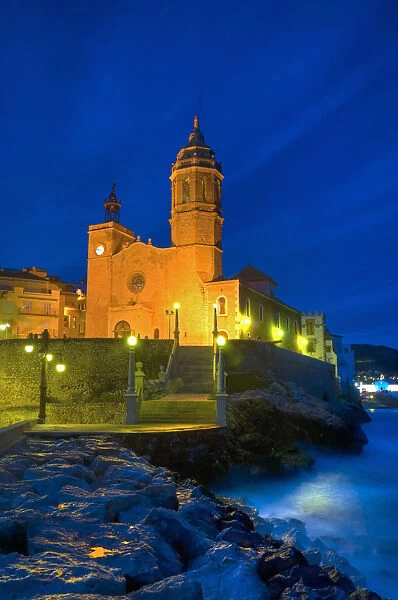 Spain, Catalunia (Catalunya), Sitges, Sant Bartomeu i Santa Tecla Church