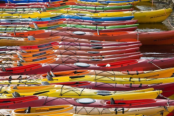 USA, Massachusetts, Cape Ann, Rockport, ocean kayaks