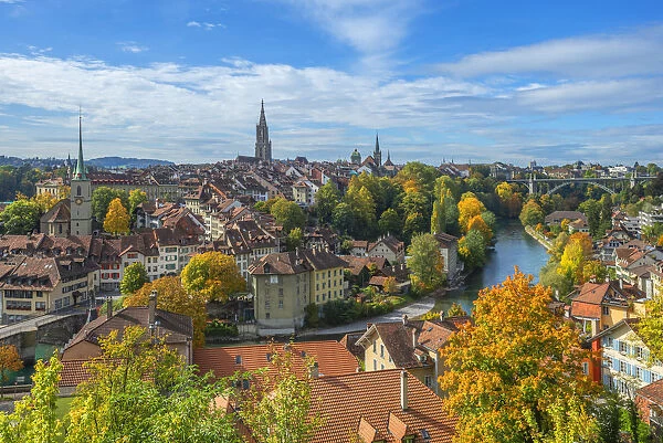 View on Berne with river Aare, Switzerland