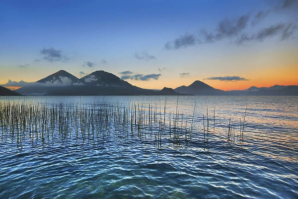 volcanoes at Lake Atitlan - Guatemala, Solola, Lake Atitlan, San Antonio