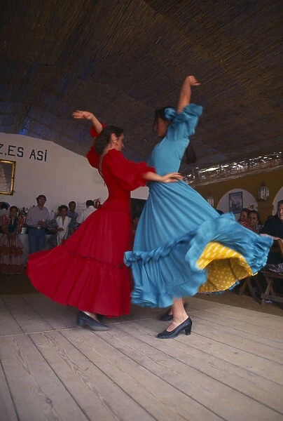 10000307. SPAIN Andalucia Cadiz Jerez de la Frontera. Flamenco dancers