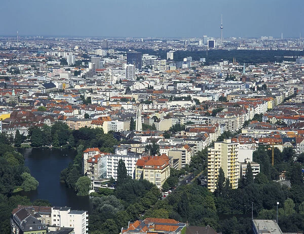 10006615. GERMANY Berlin View over central city area from the Funkturm radio tower
