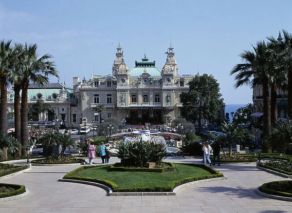 10025612. MONACO Monte Carlo Casino facade seen from formal gardens