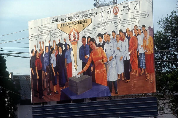 20008926. CAMBODIA Phnom Pehn Election poster