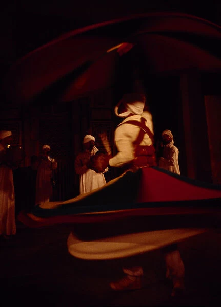 20064436. EGYPT Cairo Sufi dancing
