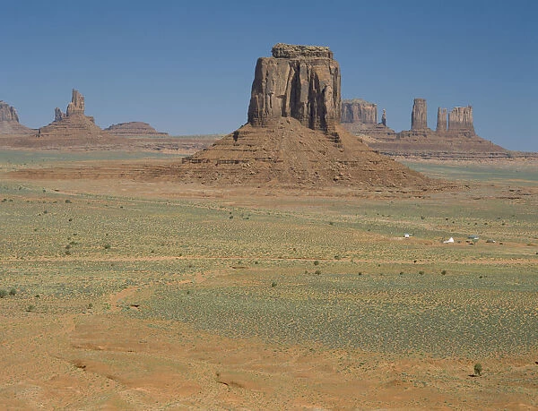 20072851. USA Arizona Monument Valley View across the valley towards rock formations